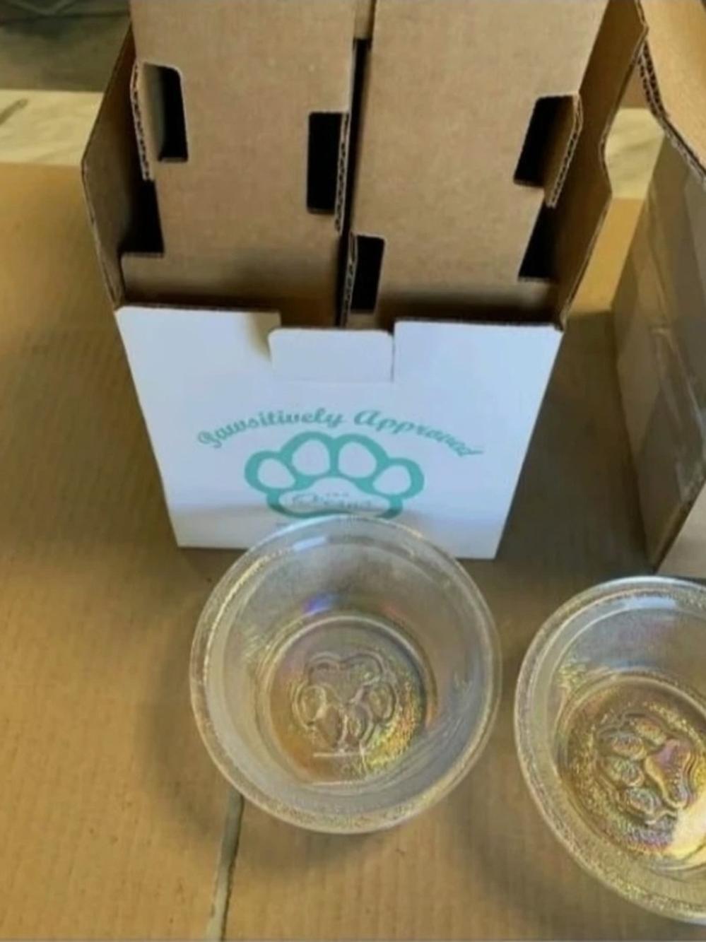 Weighted Glass Pet Dish X2